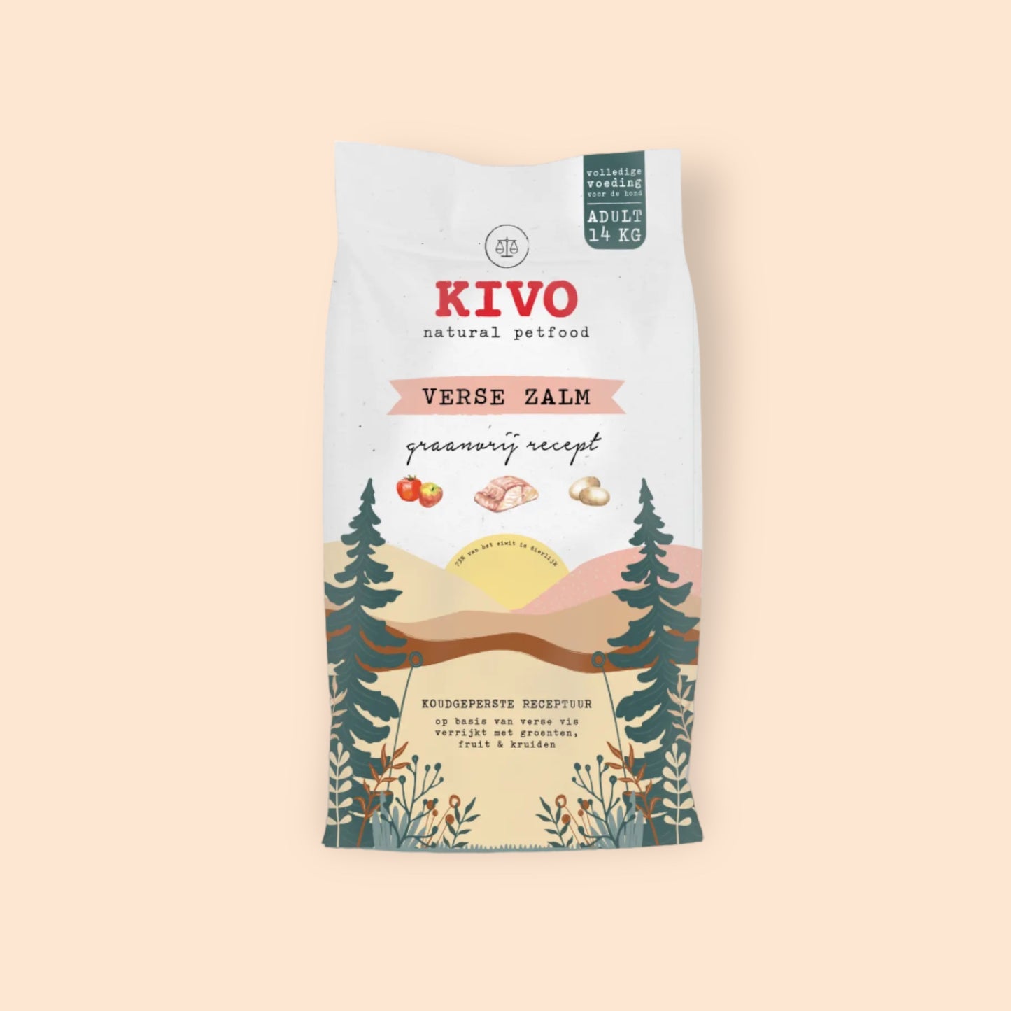 KIVO Verse zalm koudgeperste brokken
